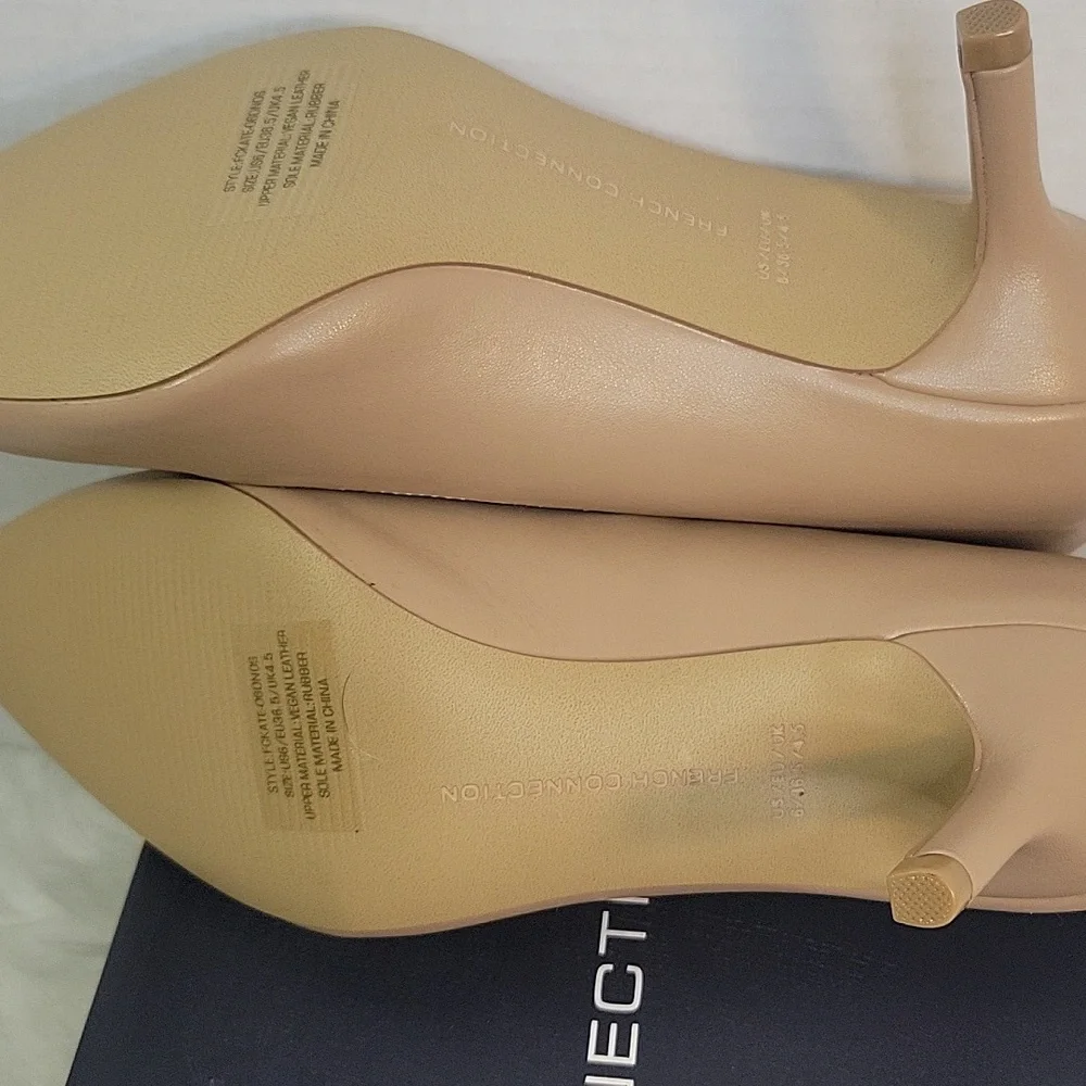 French Connection Nude Pointed-Toe‎ Pump Classic Work Heel Size 6 NWT